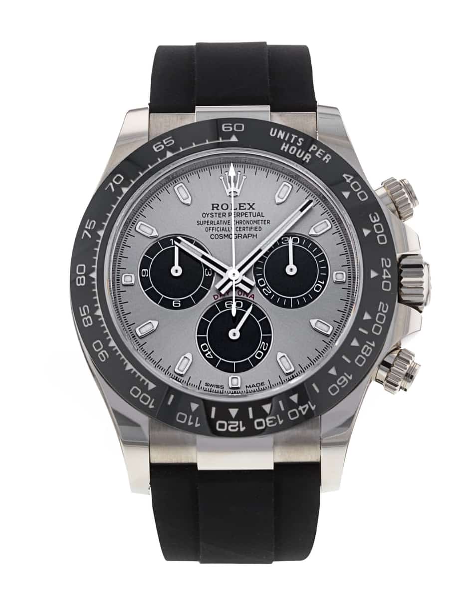 Rolex Daytona 116519 LN Steel Black Dial Rubber Strap